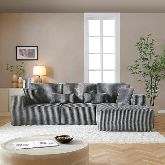 110” Modular Sectional Sofa, Cloud Sectional Couch by HANXIN
