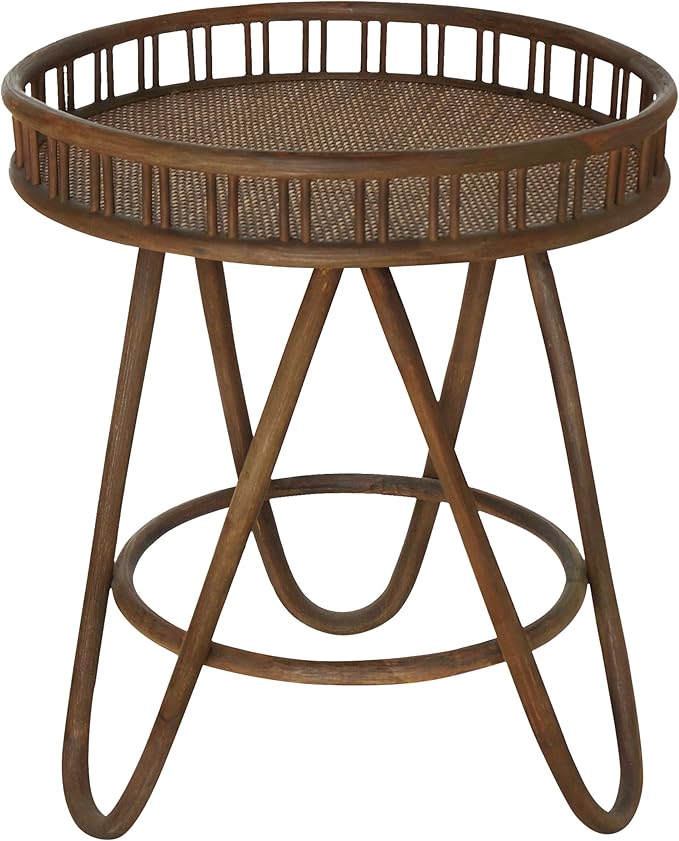 FINECASA Rattan Side Table - Image 7