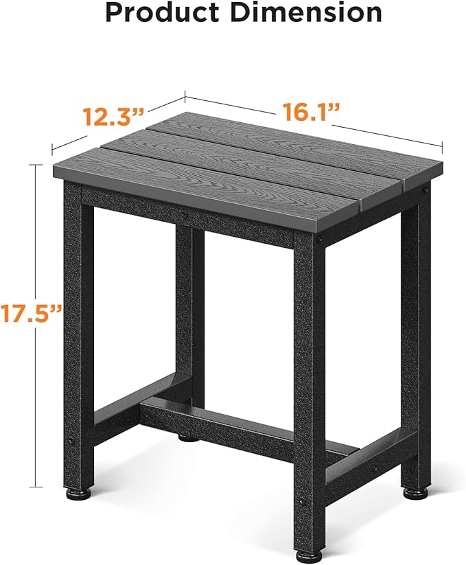ODK Outdoor Side Tables Set of 2, Adirondack Patio End Table - Image 3