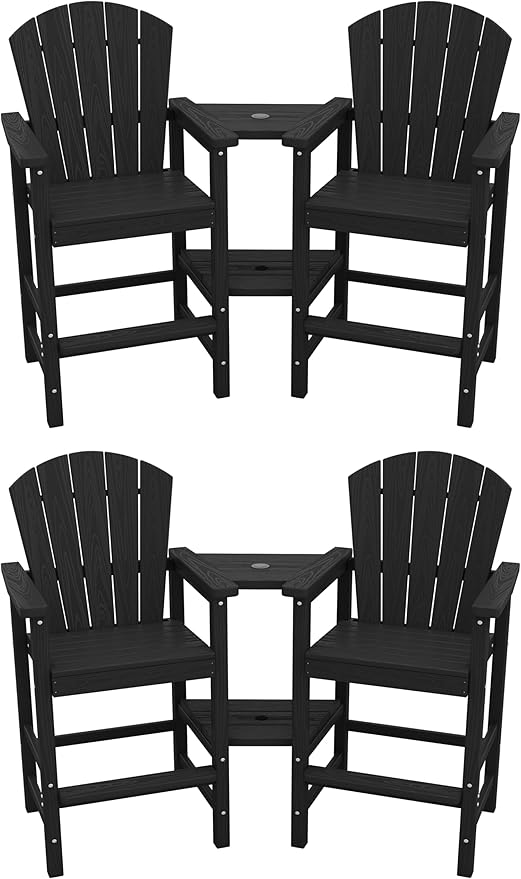 SERWALL Tall Adirondack Chairs Set of 4 by SERWALL