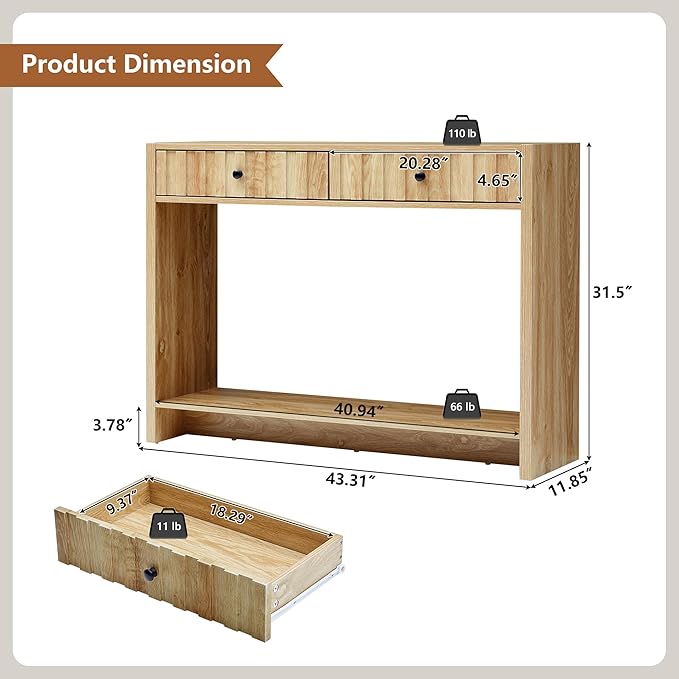 AVZEAR Entryway Console Table - Image 2