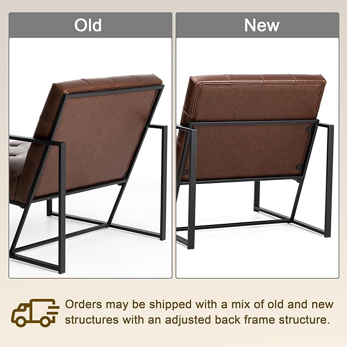 Glitzhome Mid Century Modern Accent Chair, Modern Living Room Chairs - Image 6