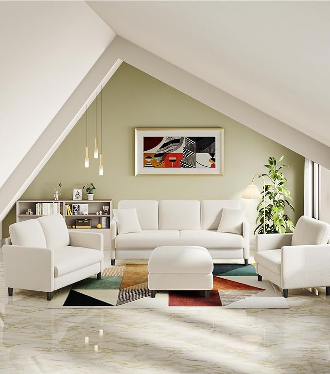 Welzona 83" Couches for Living Room, Teddy Sofa Couch - Image 8