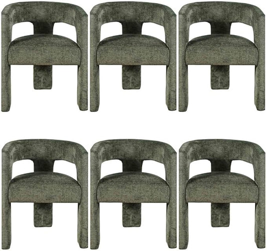 Jofran Gwen Jacquard Upholstered Accent Chair, Modern Luxury Plush Sculptural by Jofran+Inc.