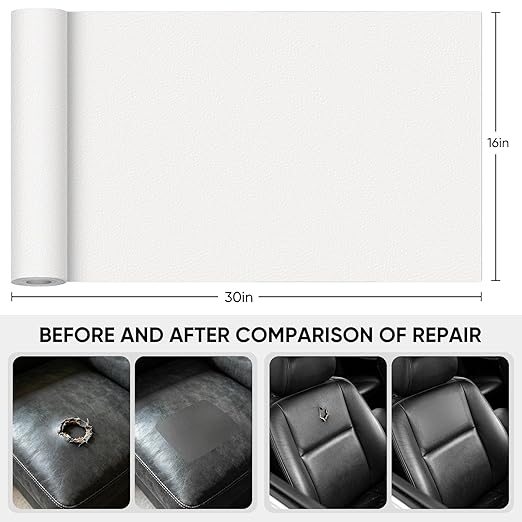 Leather Repair Tape, 16 x 30 Inches Self Adhesive Leather Repair Patch，Leather - Image 2