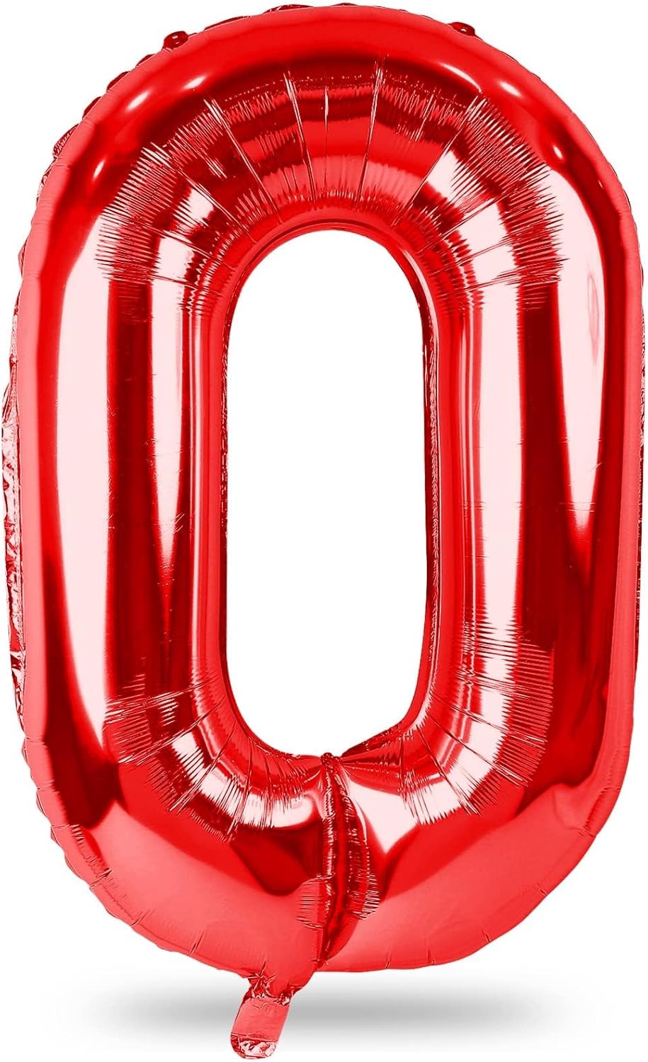 40" Red Number 0 Balloon for Girls, Large Self Inflating Helium Foil Number Balloons Set 0-9 for Women Men Boys Birthday Anniversary Wedding New Year Baby Shower Christmas Party Decorations Supplies