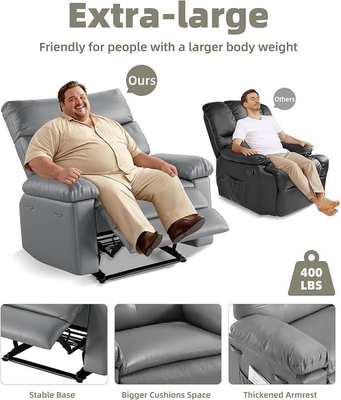 GarveeHome Oversized Recliner Chair - Image 3