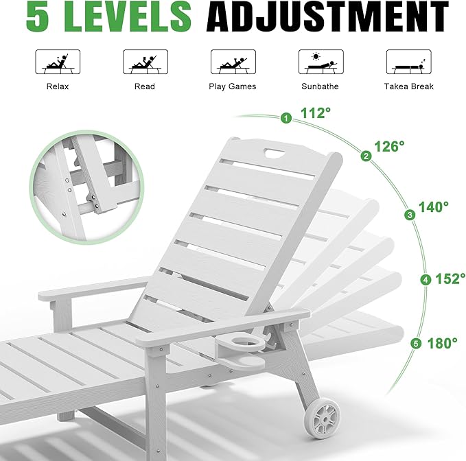 Outdoor Lounge Chair Set of 4 - Image 8