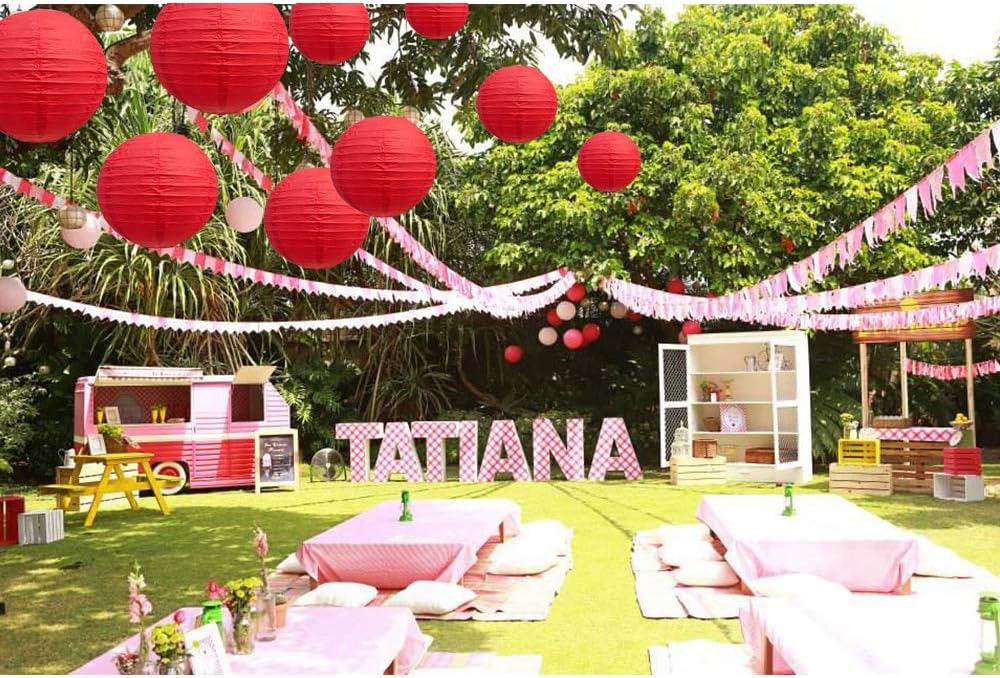 BEISHIDA 6-Inch Red Round Paper Lanterns Decorative Hanging Asia Chinese Japanese Paper Lanterns Lamp for Birthday Wedding Baby Bridal Shower Christmas Home Decor Party Decoration（6 Packs）