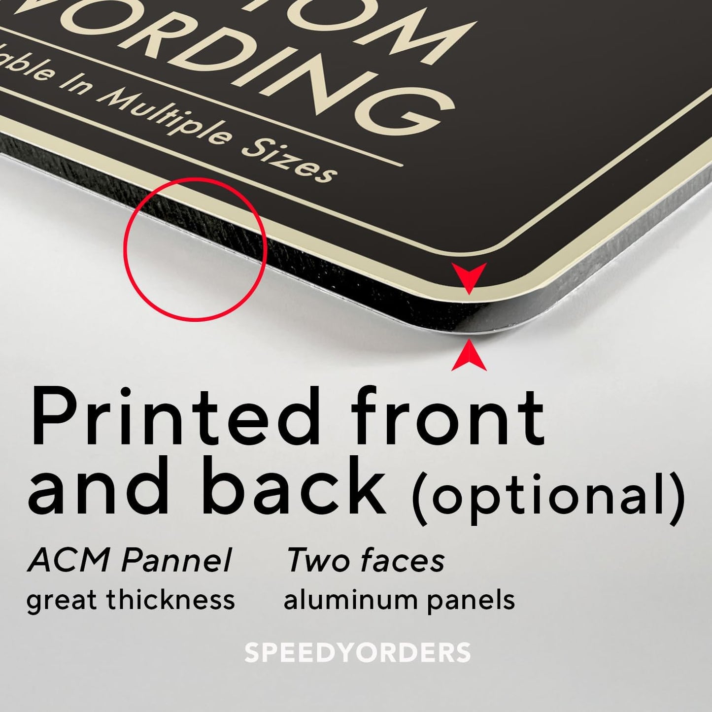 Custom Decorative Outdoor Metal Signs, Personalized Aluminum Signs, Waterproof Made In USA - Design 1 Black Charcoal 24x24 In