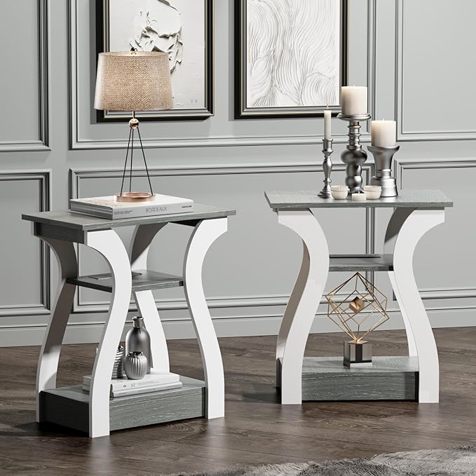 FROMJBEST End Tables Living Room Set of 2, Nightstand - Image 8