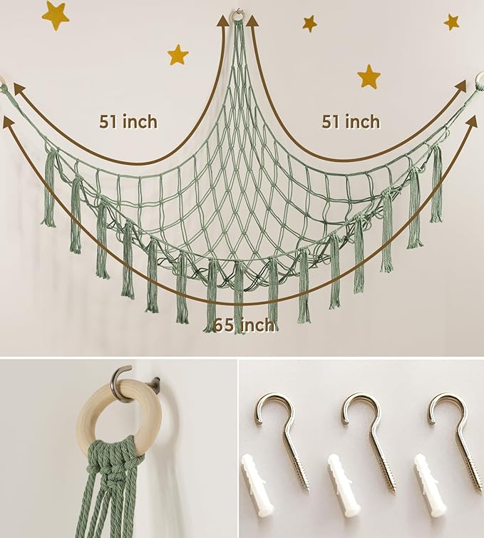 mirolam Stuffed Animal Storage Hammock or Net - Image 6