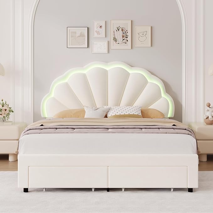 HIFIT Queen Upholstered Smart LED Bed Frame - Image 9