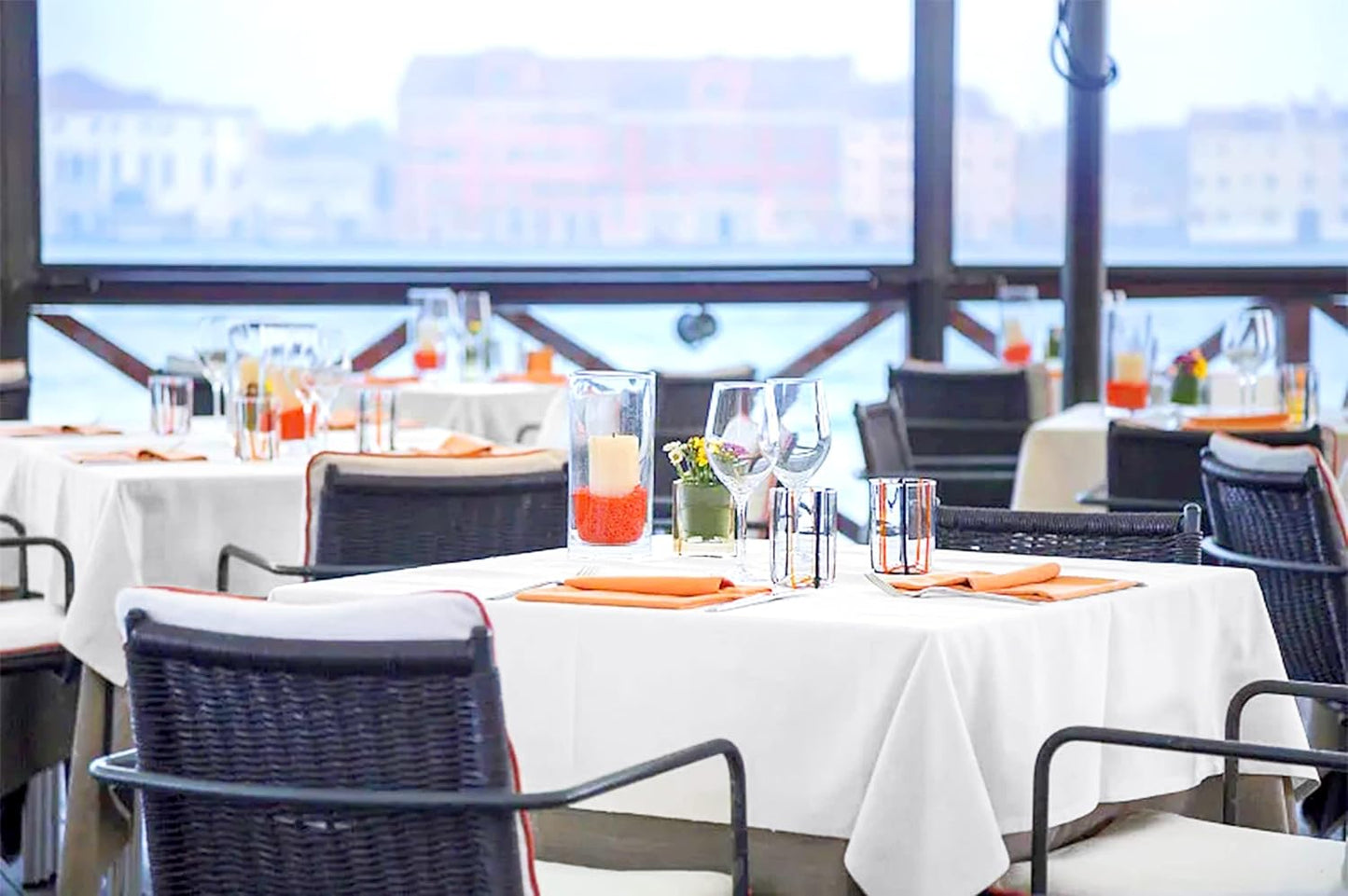 6 Pack White Square Tablecloths 52 x 52 Inch, White Polyester Table Cover for Square Table, Stain and Wrinkle Resistant Washable Fabric Tablecloth, Polyester Tablecloth for Restaurant Banquet Party