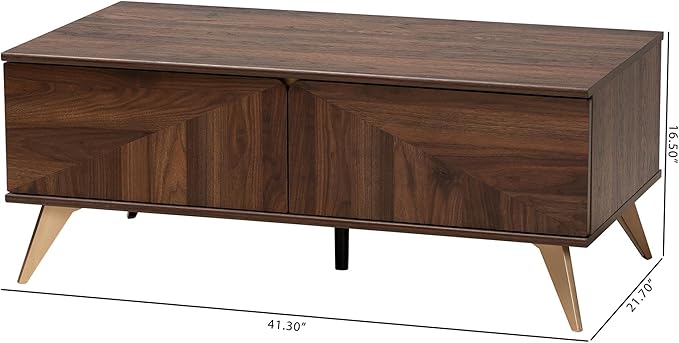 Baxton Studio Graceland Mid-Century Modern Transitional Walnut Brown Finished - Image 3