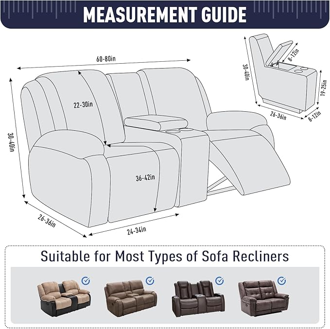 TAOCOCO Loveseat Recliner Cover - Image 5