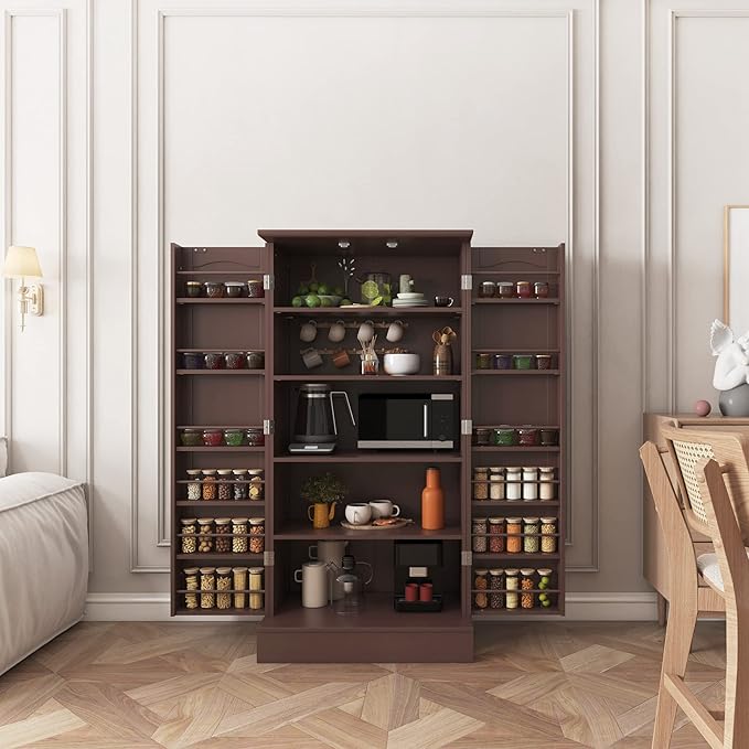 kepptory 47” Pantry Cabinet, Kitchen Pantry Storage Cabinet - Image 6