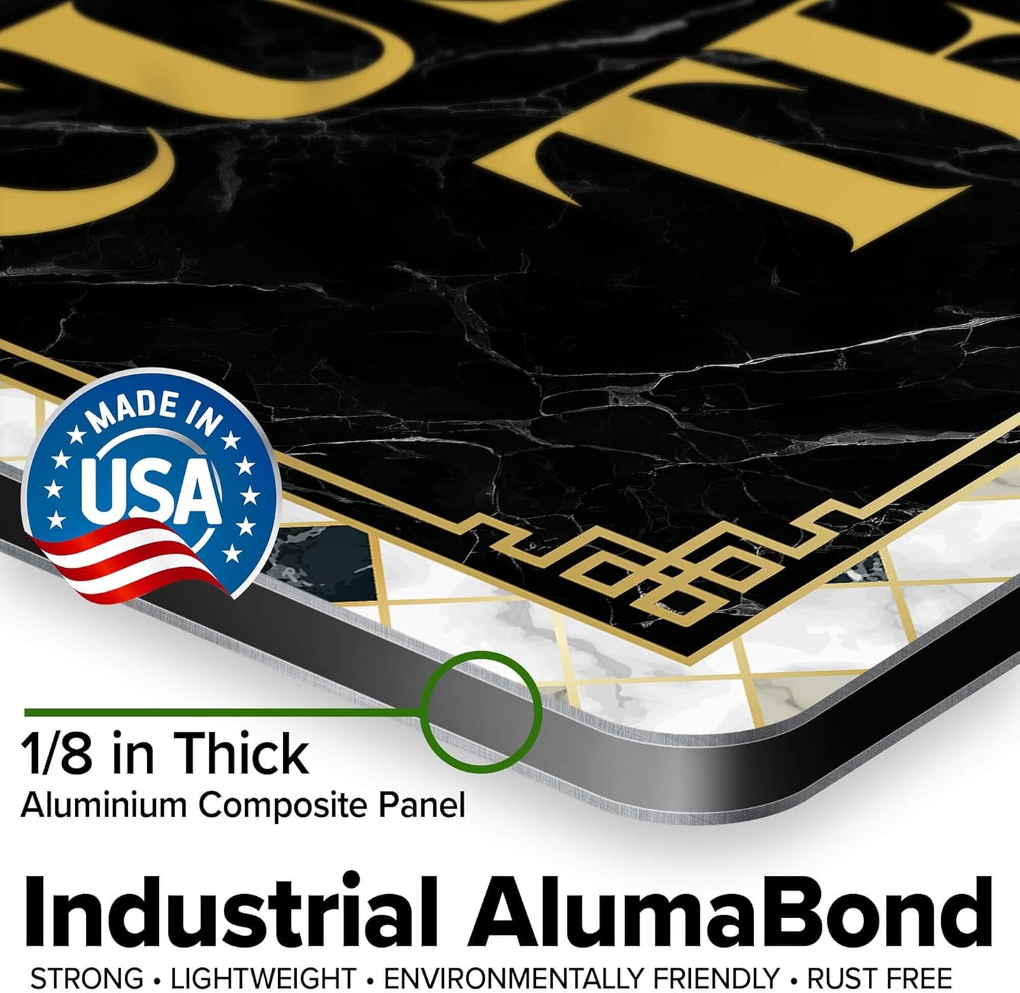 Custom Sign, Custom Street Sign, 11 Font Colors, 13 Font Styles, 4 Hole Options, 22 Sizes, 12x18 Inches, Rust Free DiBound, Fade Resistant, Made in USA by My Sign Center (Marble Tile)