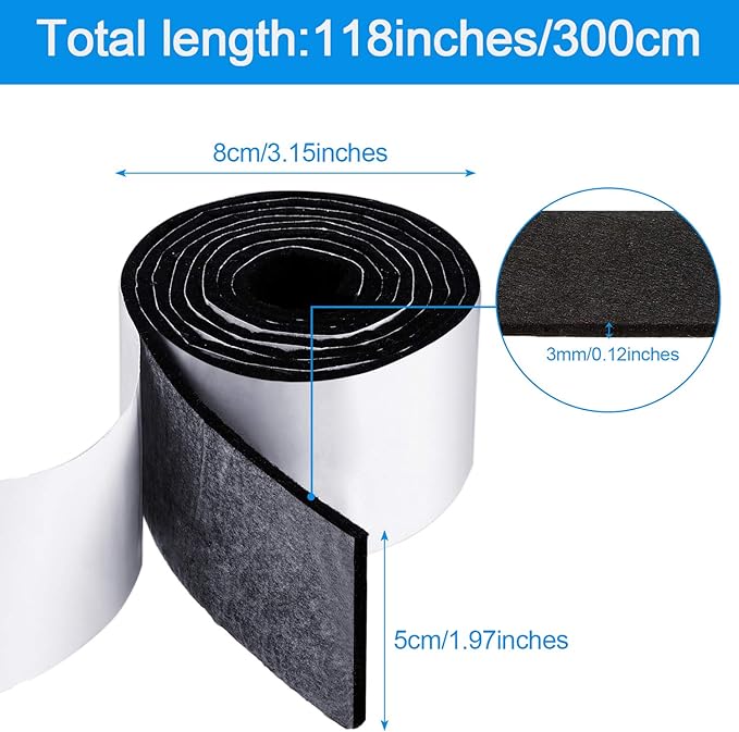 Shappy 2 Packs 120 x 2 x 0.12 Inch Felt Strips - Image 3