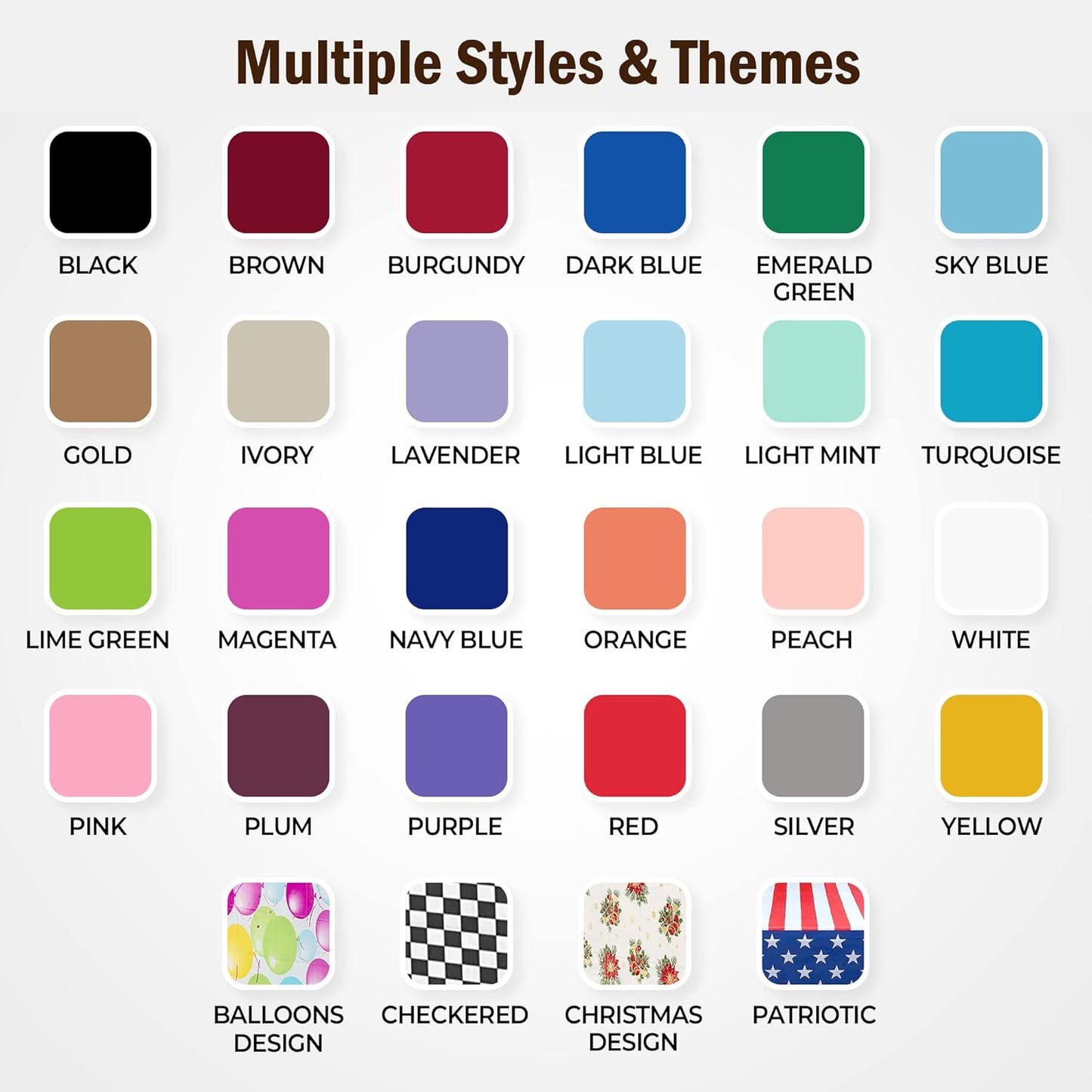 Party Solids Pack Of 12 Premium Plastic Tablecloth 54 Inch x 108 Inch Rectangle Table Cover - Pink