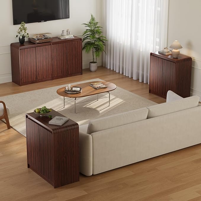 FURSUN 61" Modern Fluted Sideboard Buffet Cabinet - Image 7