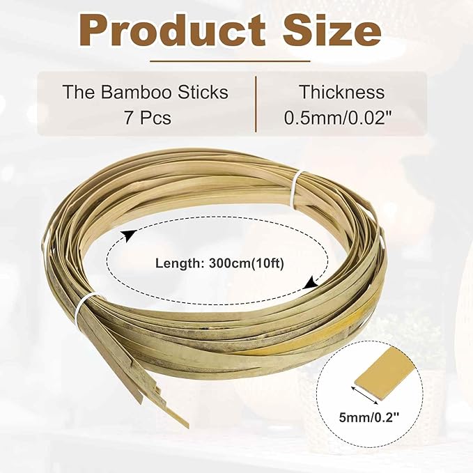 MECCANIXITY 7 Rolls Bamboo Strips - Image 2
