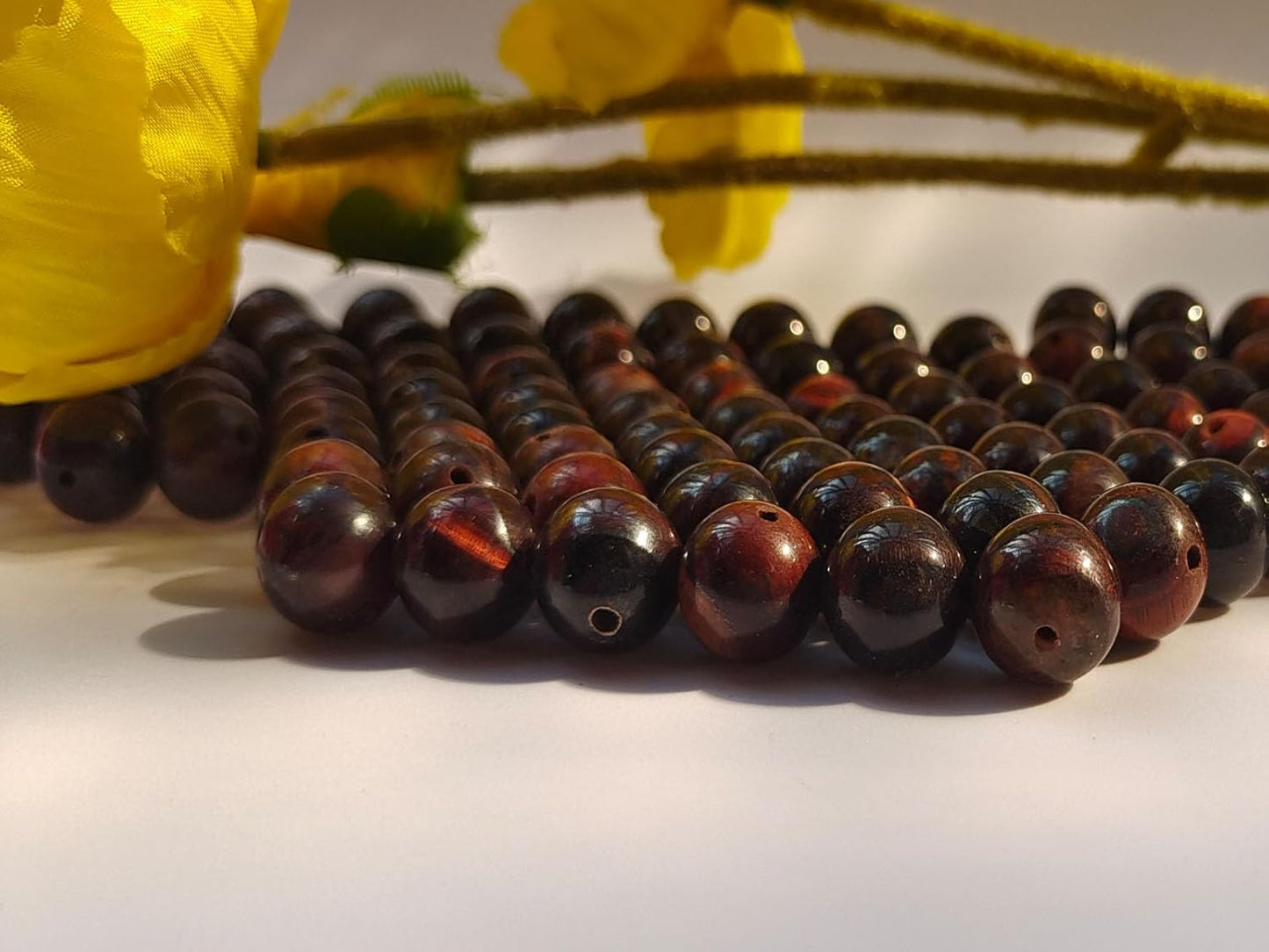 Stone Beads 8mm 100pcs Red Tiger Eye Beads Round Loose Gemstones Beads for Bracelet Necklace Jewelry Making (8mm, 60815 Red Tiger Eye)