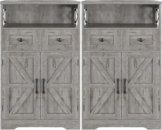 Befrases Set of 2 Farmhouse Storage Cabinet by Befrases
