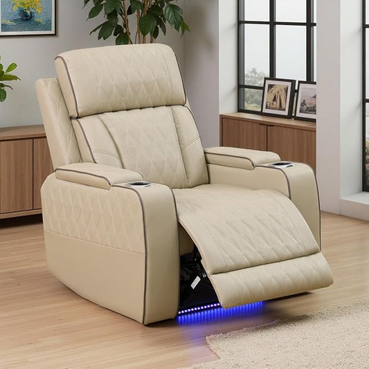 Power Leather Recliner Sofa Chair, Living Room Furniture Sets, Breathing by LYfurniture