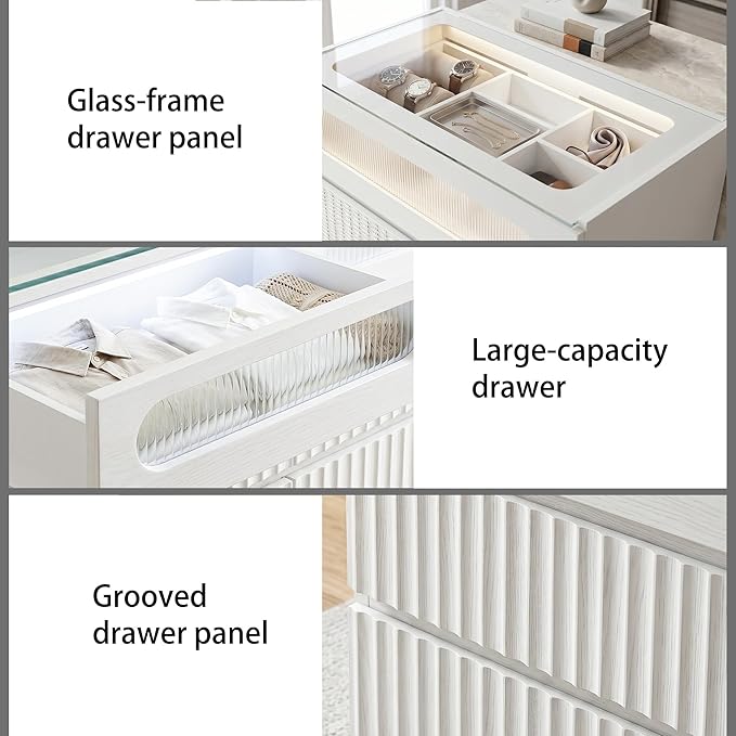 senlin Fluted 5 Drawer Dresser, - Image 5
