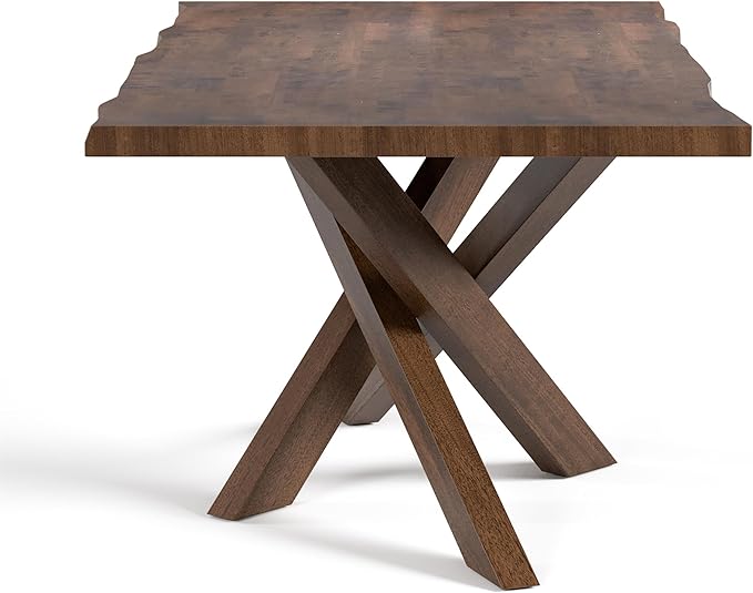 Furniture of America Nazaen II 71" Mid-Century Modern Solid Wood Live Edge - Image 5