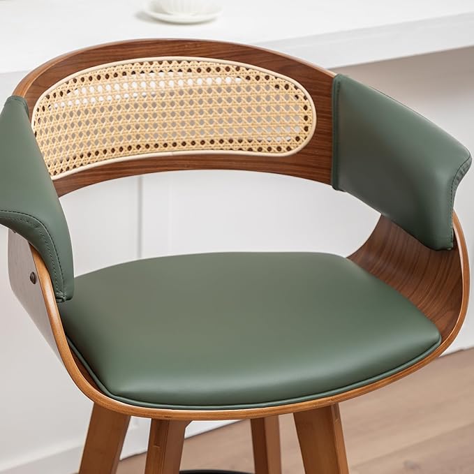 Set of 3 Rattan Swivel Bar Stools - Image 7