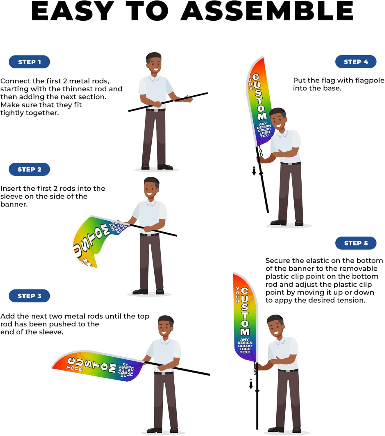 Custom Feather Flag(11.5Feetx2.5Feet) By Dreamcontroller For Business Outside With Optional Add-On Pole(15Feet) and Groundspike | Swooper Flag Banner | Made In Usa | Hd Print