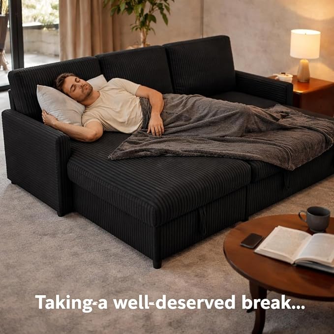 JAMFLY Pull Out Sleeper Sofa Bed - Image 5