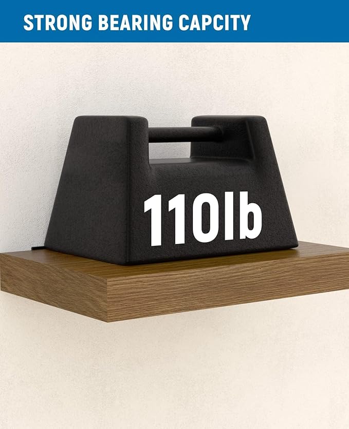 LEOPO 12-Pack 6 inch Floating Shelf Brackets, Hidden Shelf Bracket - Image 6
