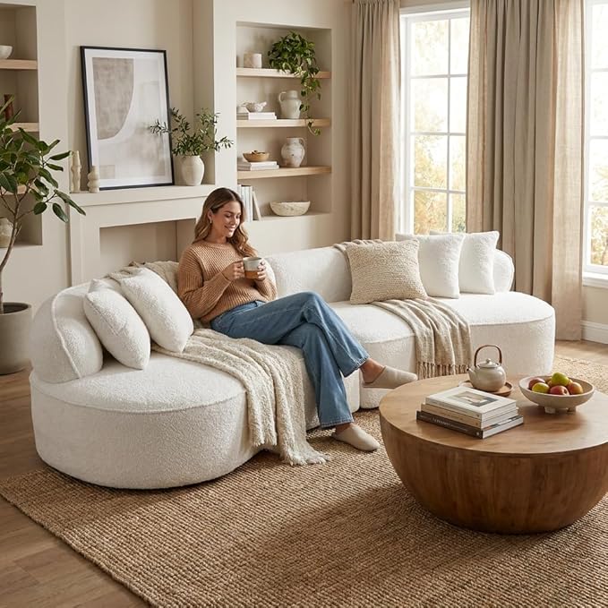 Compressed C-Shaped Sectional Sofa, 2-Box Easy Delivery, No Tools Assembly - Image 6