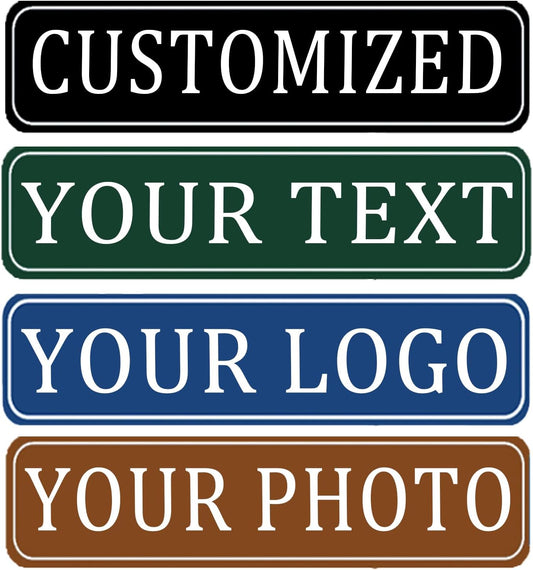 Custom Signs Outdoor Metal,Personalized Street Sign,Create Your Own Sign-Offices、Businesses、Workplaces Address Signs,Indoor and Outdoor Use