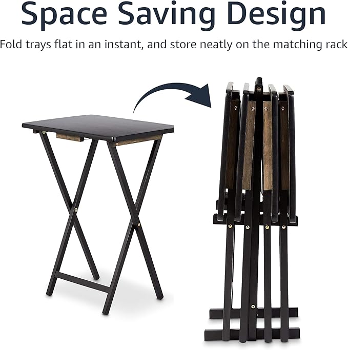 Amazon Basics Portable Foldable TV Tray Table - Image 4