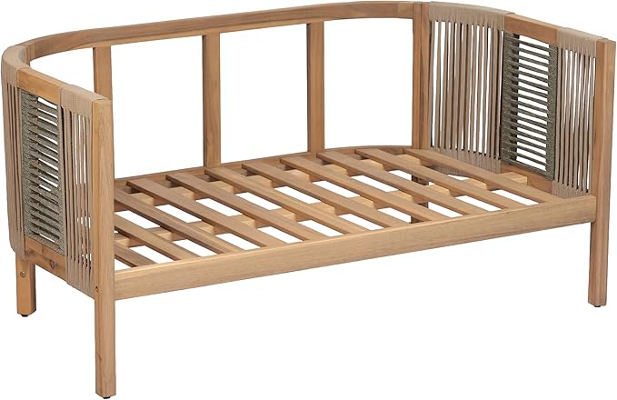 Christopher Knight Home Outdoor Acacia Wood Loveseat - Image 9