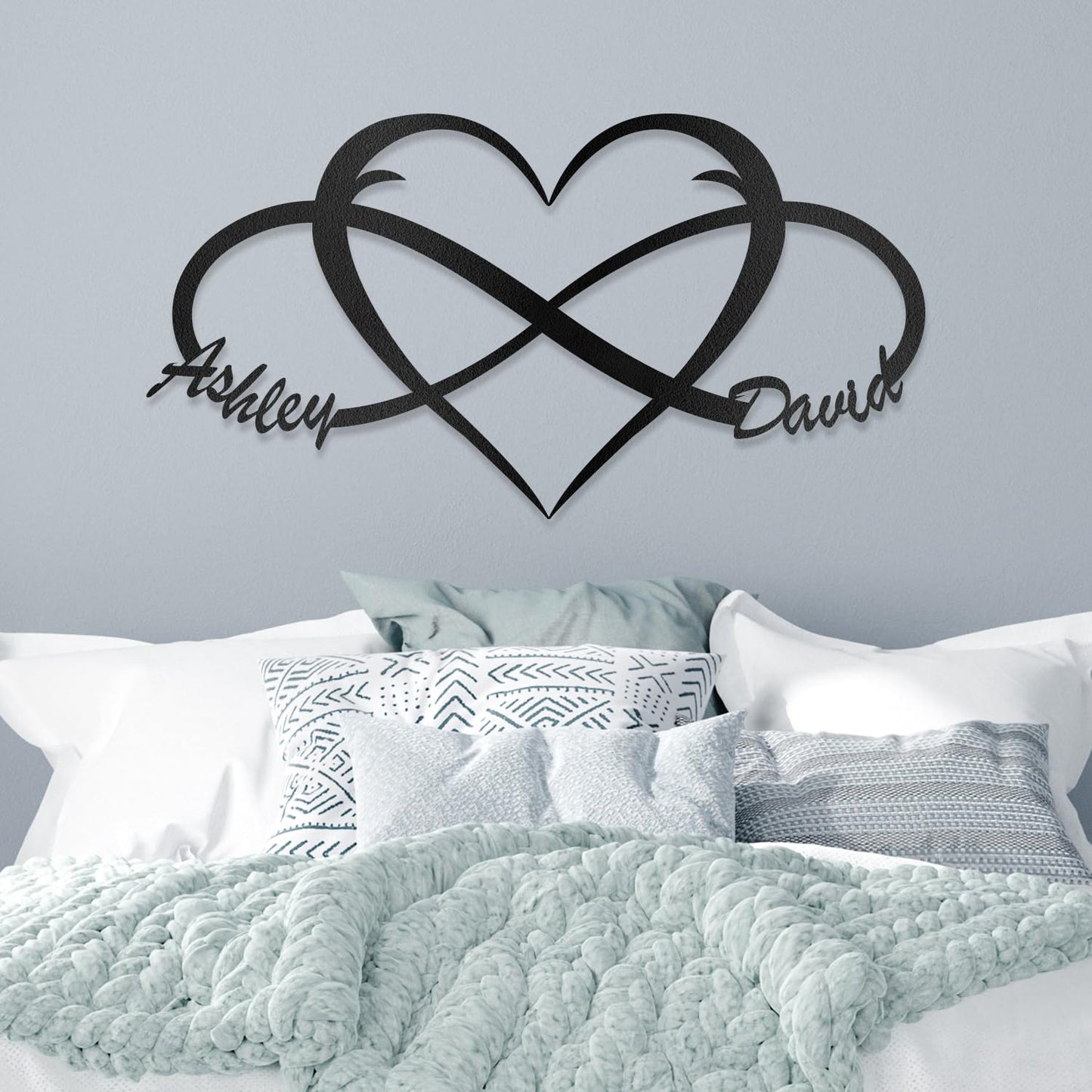 Custom Infinity Sign for Couples Metal Wall Art Personalized Valentines Day Decorations Wedding Gifts Custom Metal Signs First Names S Bridal Shower Gifts Bedroom Decor for Couples