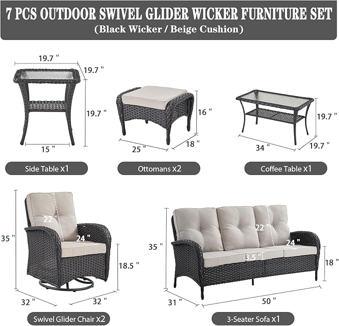 Belord Wicker Outdoor Furniture Set - Image 2