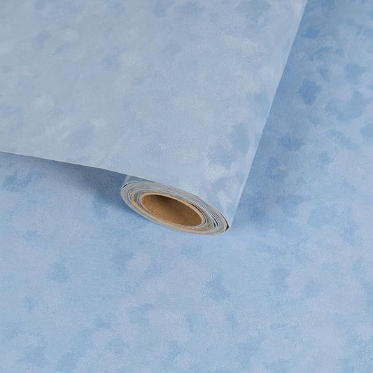 Self Adhesive Velvet Drawer Liner Roll Light Blue Curshed Velvet Wallpaper Peel by VaryFloral