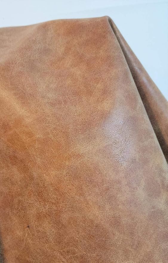 NAT Leathers | Blonde Distressed Soft Leather Upholstery Fabric | 2 yards cut by NATLeathers