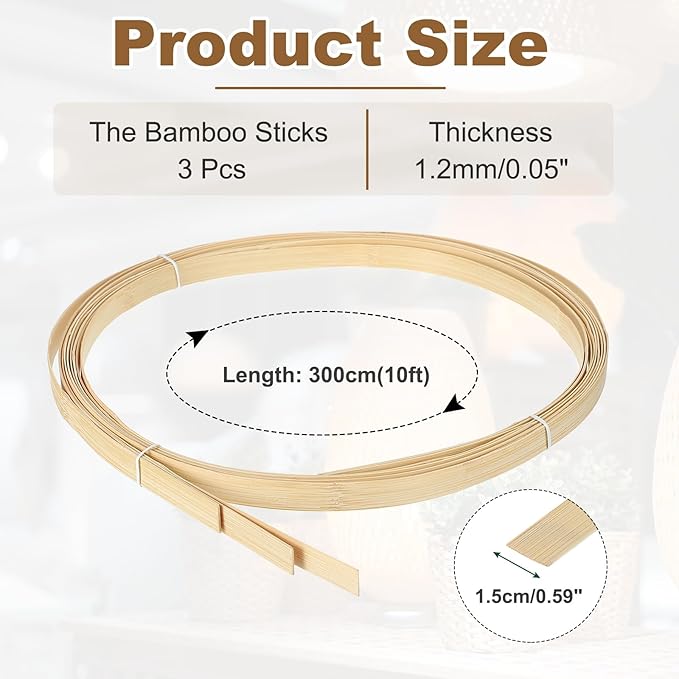 MECCANIXITY 3 Rolls Bamboo Strips - Image 2
