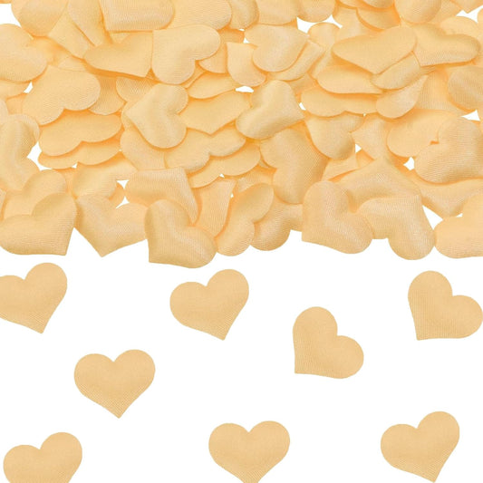 100pcs Champagne Heart Sponge Confetti Decor Heart Confetti Heart Shape Petals Scatter Confetti Table Wedding Decor Valentine’s Day Confetti for Wedding Valentine's Day Party Supplies