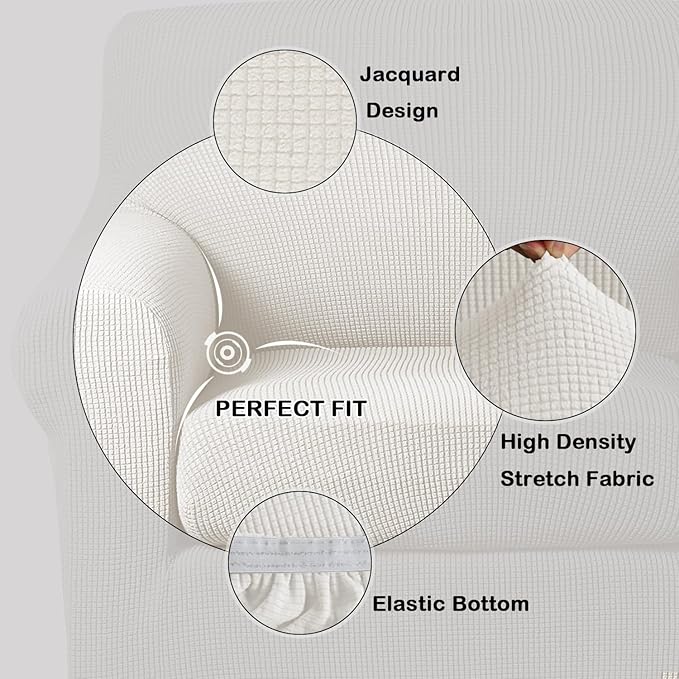 Turquoize 2 Piece Chair Covers Armchair Slipcovers - Image 3