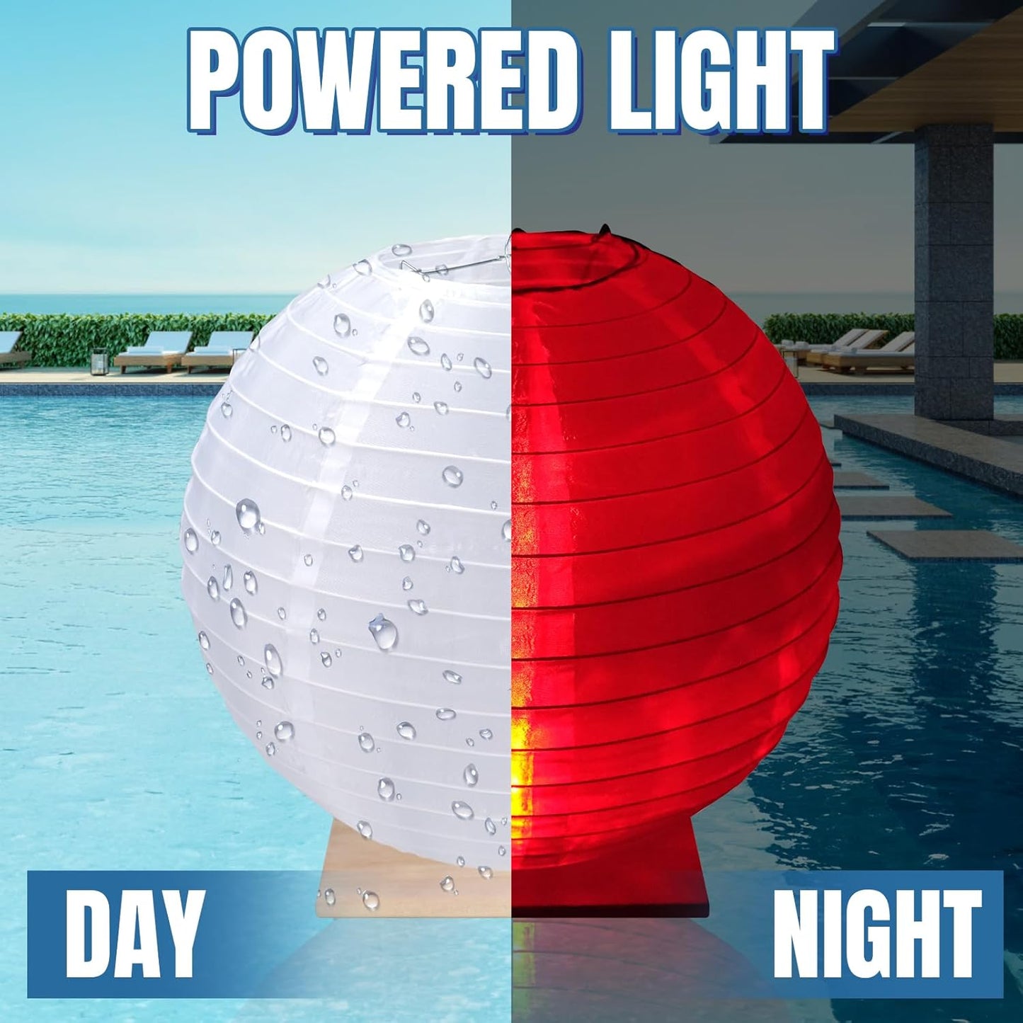 Floating Lanterns LED Pool Lights,IP68 Waterproof Pool Lights That Float ,13 Color Changes by Remote Control for Pool Decor,Outdoor Party,Wedding (2Pcs - 10 inches)