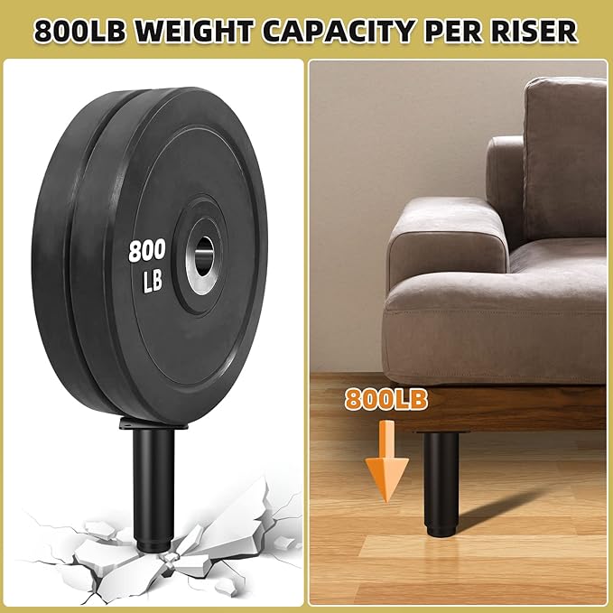 7"-12" Metal Adjustable Furniture Legs, Adjustable Height Replacement Legs - Image 3