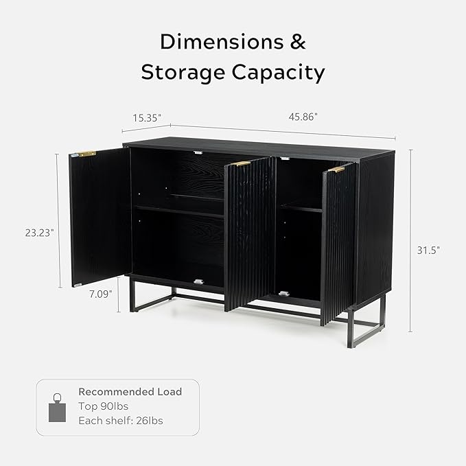 EYYTHUNG Fluted Storage Cabinet - Image 2