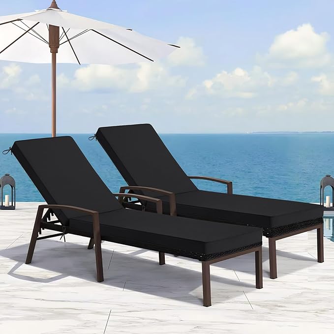 Basic Beyond Chaise Lounge Cushions Outdoor, 3-Layer Waterproof Outdoor - Image 7